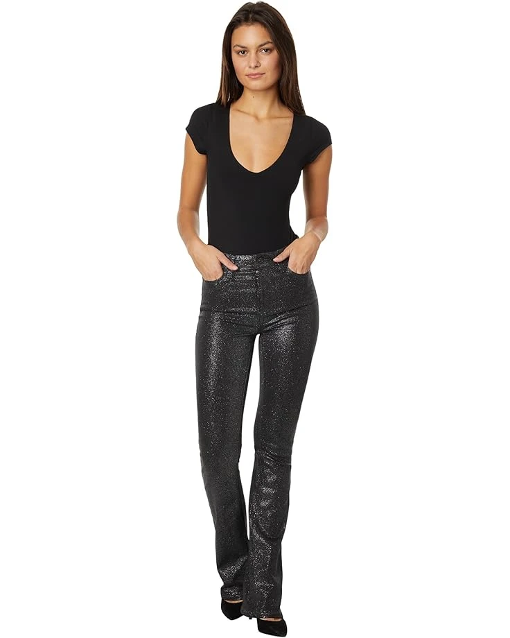 Paige High-Rise Manhattan Boot in Black/Silver Glitter Luxe Coat | Jeans 4 Paige High-Rise Manhattan Boot in Black/Silver Glitter Luxe Coat | Jeans - Image 4