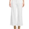 Paige Anessa Raw Hem in Crisp White | Jeans