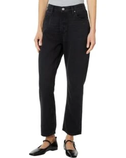 Paige Billy Crop Covered Button Fly in Dark Dawn Distressed | Jeans