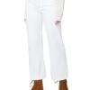 Paige Leenah Ankle Exposed Button Fly in Crisp White | Jeans