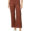 Paige Leenah Ankle Patch Pockets in Clay Sunset Luxe Coating | Jeans
