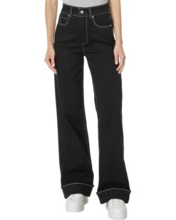 Paige Sasha 32" Wide Cuff in Twilight Black | Jeans