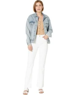 Paige High-Rise Laurel Canyon 32" w/ Raw Hem in Crisp White | Jeans -Every Day Wear Shop 710GXPGgCDL. AC SR736920