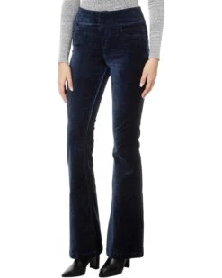 Paige HR Lou Lou Wide Clean Front WB in Deep Navy | Jeans