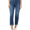 Paige High-Rise Brigitte Raw Hem Cuf in Whatever Distressed | Jeans