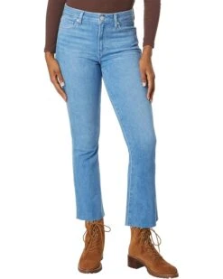 Paige Colette Crop Flare Raw Hem in Alternative | Jeans