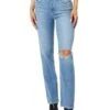 Paige Stella Straight 31" Seamed Beltloops in Fascinate Destructed | Jeans