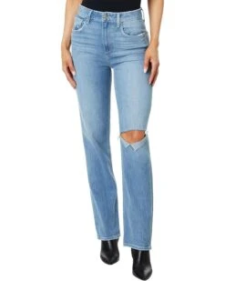 Paige Stella Straight 31" Seamed Beltloops in Fascinate Destructed | Jeans