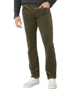 Paige Federal Slim Straight Fit Stretch Forest Shadow Corduroy | Pants