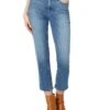 Paige High-Rise Brigitte Raw Hem Cuf in Stronghold | Jeans