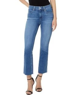 Paige Colette Crop Flare Raw Hem in Showtime | Jeans