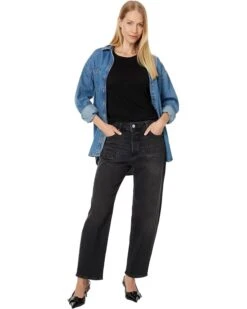 Paige Alexis Covered Button Fly Utility Pocket Jeans in Viper Black -Every Day Wear Shop 71nBJyZGD1L. AC SR736920