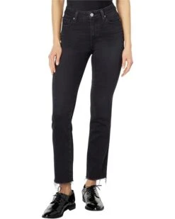 Paige Cindy Raw Hem in Black Lotus | Jeans