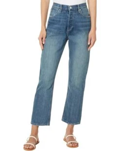 Paige Billy Crop Covered Button Fly in The Roxy | Jeans