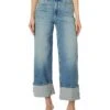Paige Sasha Ankle Wide Cuff in Storybook Distressed | Jeans