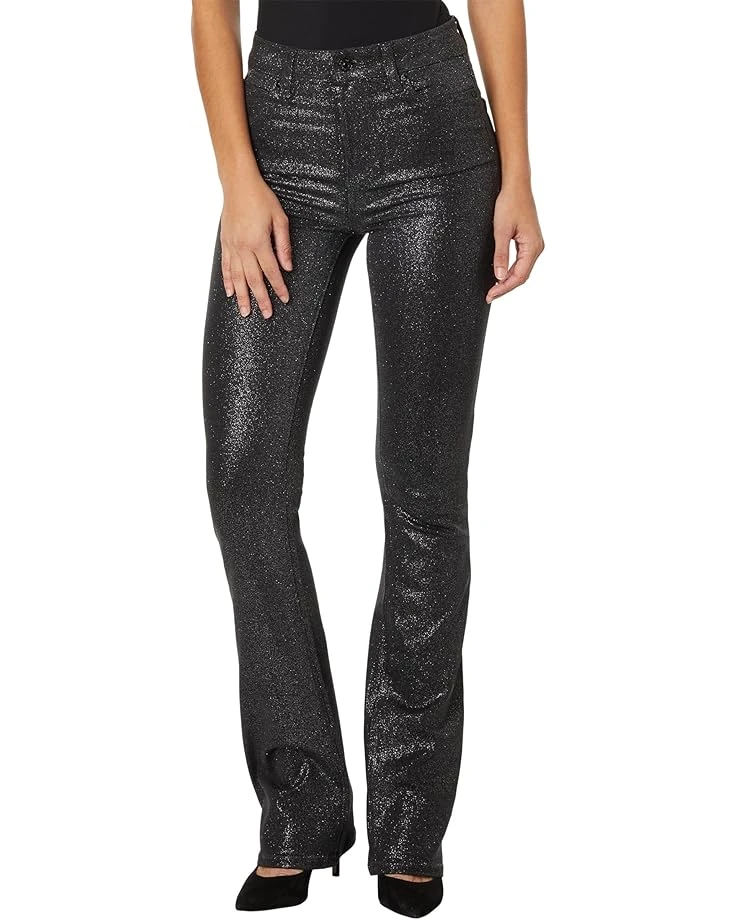 Paige High-Rise Manhattan Boot in Black/Silver Glitter Luxe Coat | Jeans 1 Paige High-Rise Manhattan Boot in Black/Silver Glitter Luxe Coat | Jeans