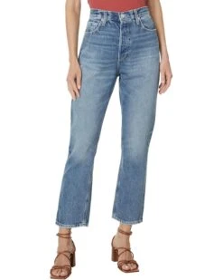 Paige Billy Crop Covered Button Fly in Costar | Jeans