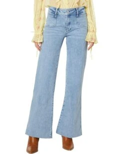 Paige Leenah 32" w/ Angled Patch Pockets + Blind Stitch Hem in Alivia | Jeans