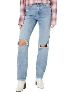 Paige 30" High-Rise Noella w/ Cross-Back Belt Loops in Ravenna Destructed | Jeans